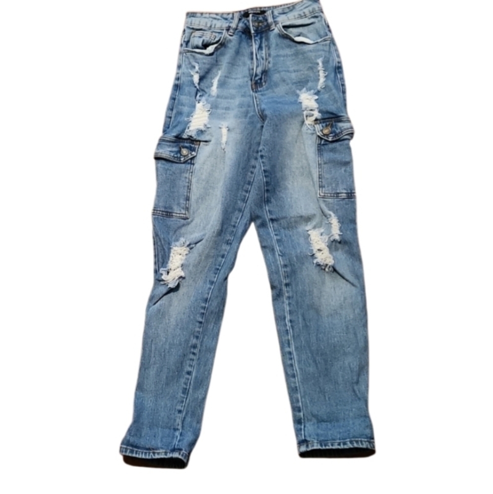 American Bazi jeans size S cut out pants Distressed distroyed cargo